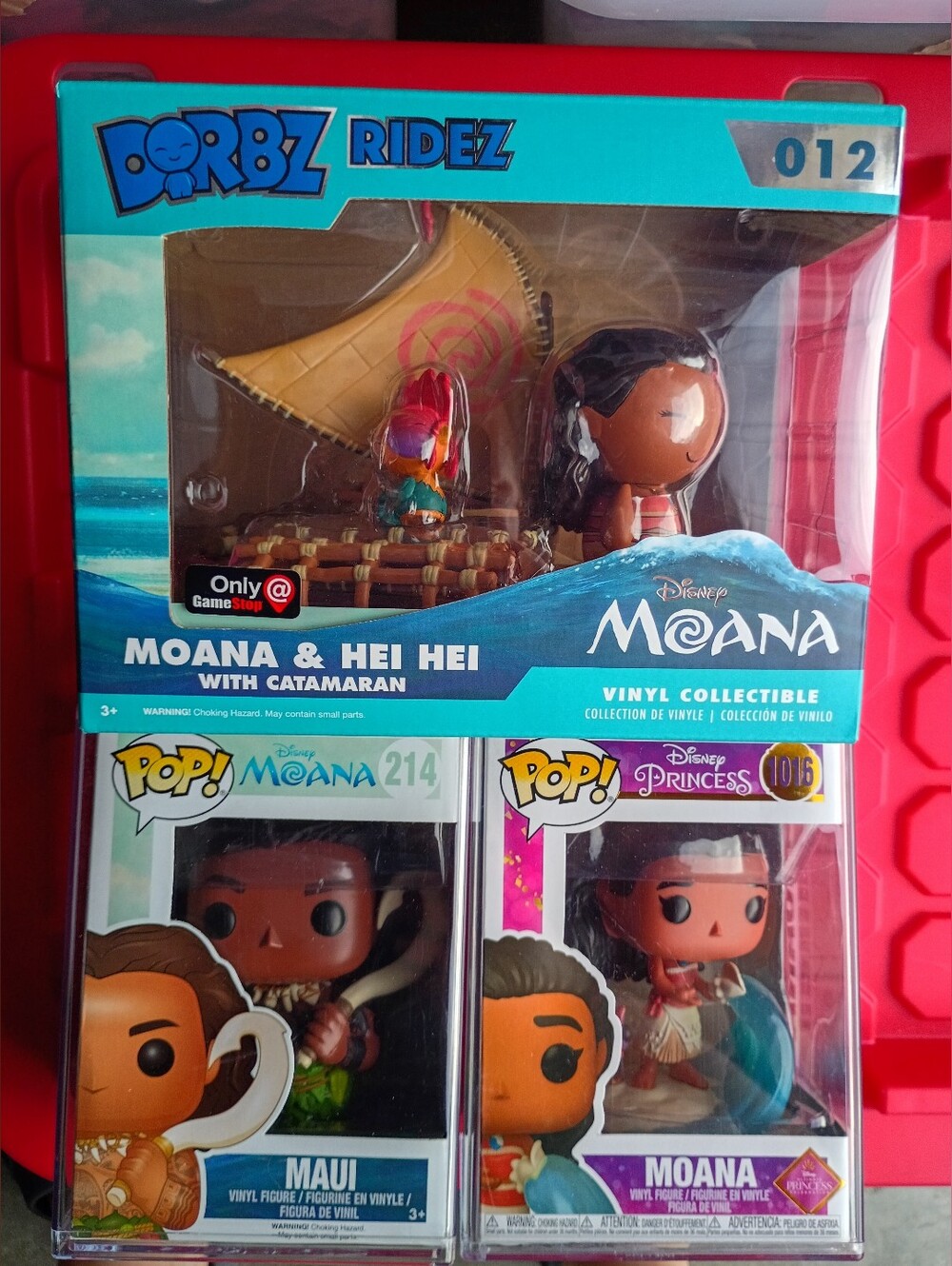 Funko Pop Moana Dorbz Ridez 022, Muai 214, & moana 1016 Bundle.